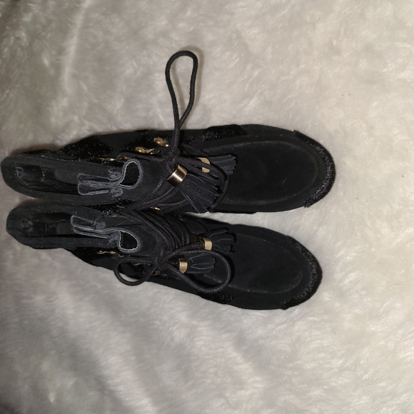 Mark Size 6 Black Wedge Booties - Picture 3 of 8